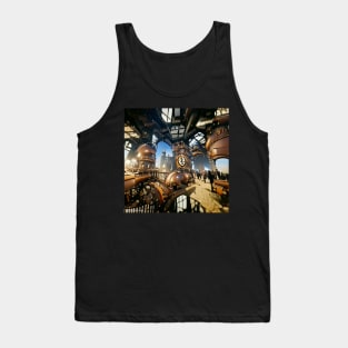 STEAMPUNK STATION ORIGINAL AI DIGITALLY GENERATED ARTWORK Tank Top